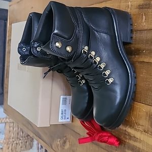 Steve Madden Galway Black Leather Boots